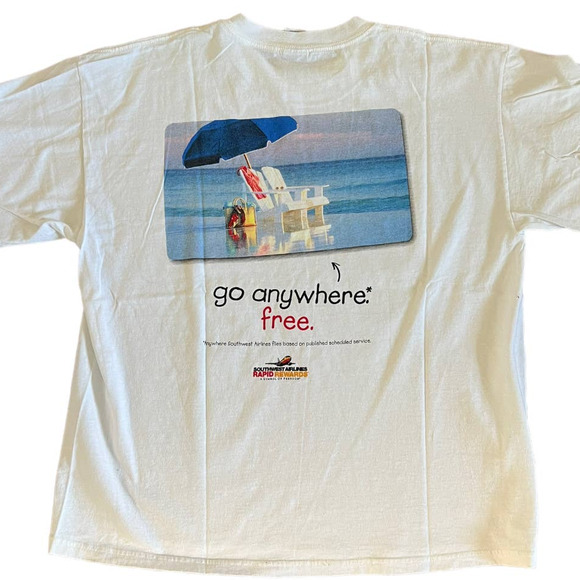 vintage southwest airlines credit card promo tshirt XL - Picture 1 of 3